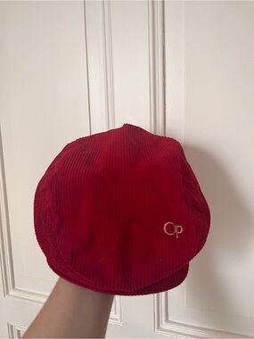 Vintage OP Ocean Pacific Newsboy Cap Corduroy Red Hat